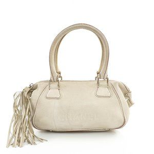 Auth Chanel Hand Bag Beige Canvas #35684C45